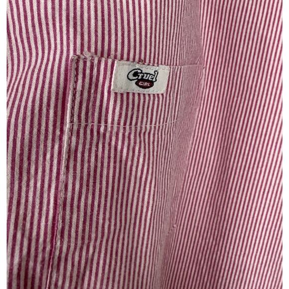 Cruel Girl Women’s XL Pink Striped Button Down Shirt Western Long Sleeve - Picture 4 of 7